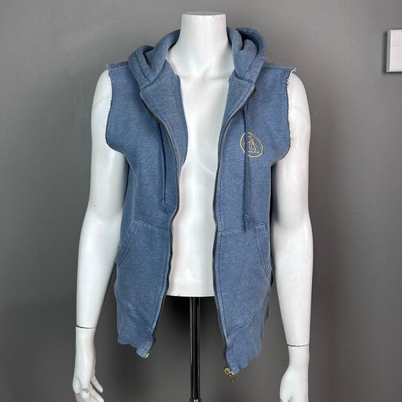 Penguin Hoodie Sweat Jacket‎ Vest Men's Small sporty athleisure street Varsity - Picture 6 of 9